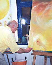 Maler in Kunstkurs